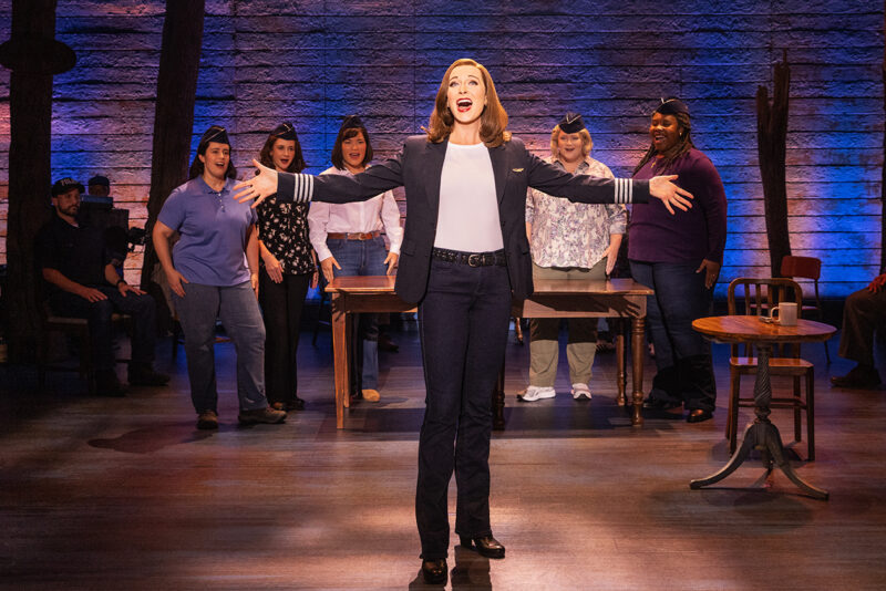 Addison Garner as Beverley Bass and the touring Cast of COME FROM AWAY 2023 Credit Matthew Murphy for MurphyMade_0058